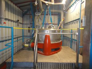 A Stainless Steel Centrifuge used in Chemical Manufacturing