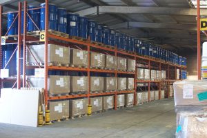 Indoor Warehouse Storage including Drums and IBC