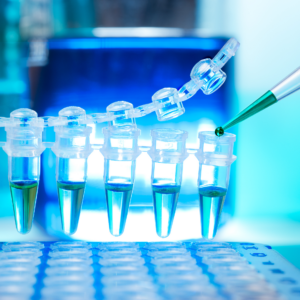 testing tubes and pipette